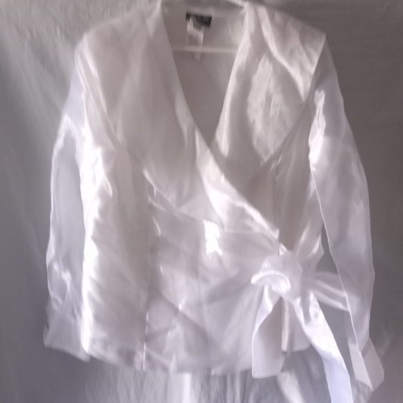 Women's XL Onyx Nite Vintage Glossy Front Wrap Shirt - Picture 5 of 17